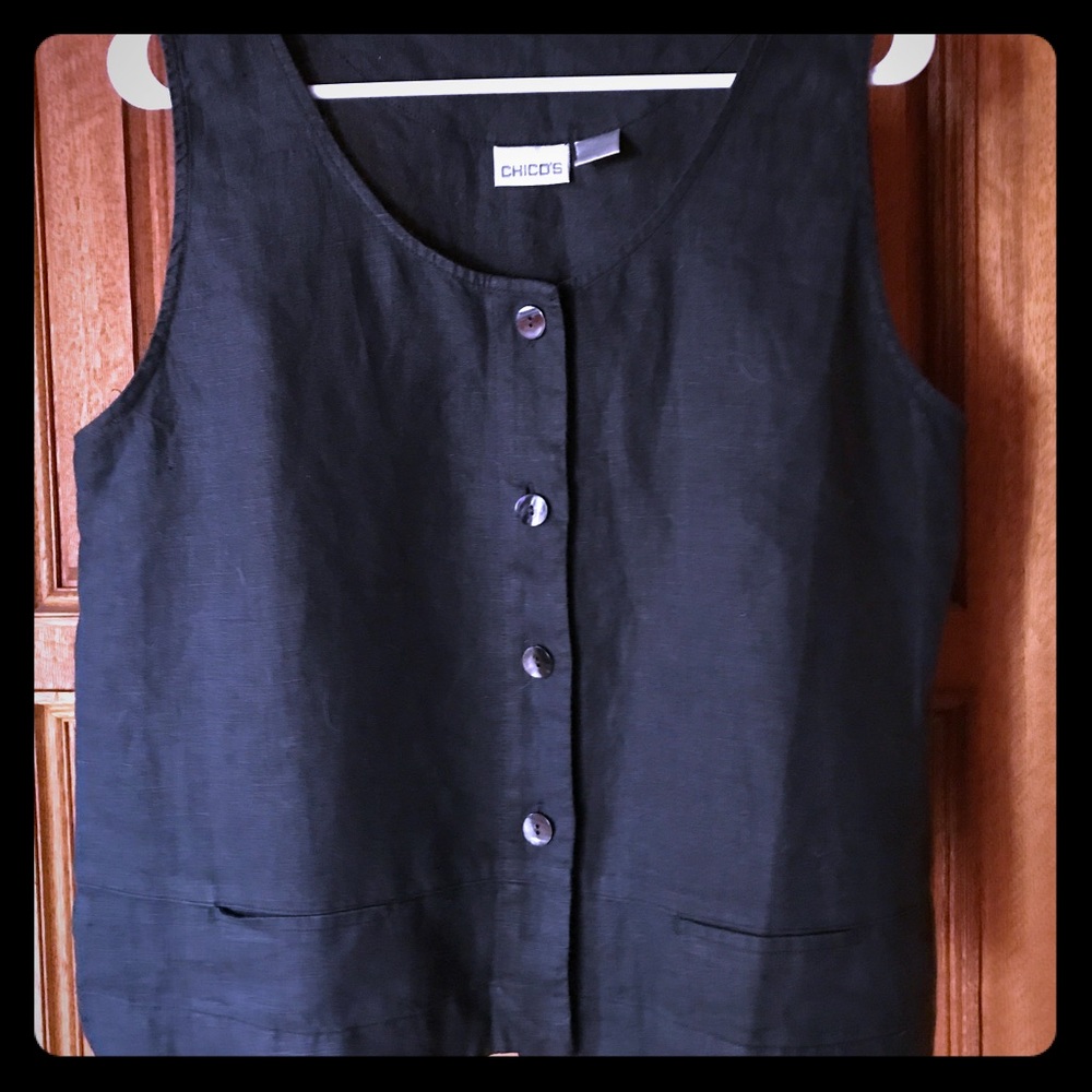 Chico’s Black Linen Vest